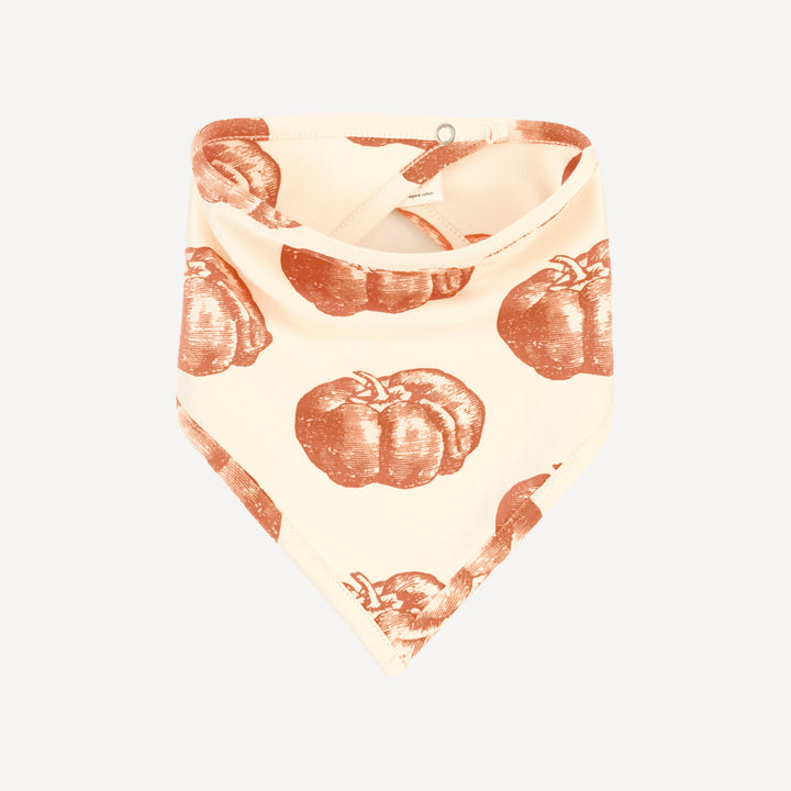 bandana bib | harvest pumpkin | organic cotton interlock