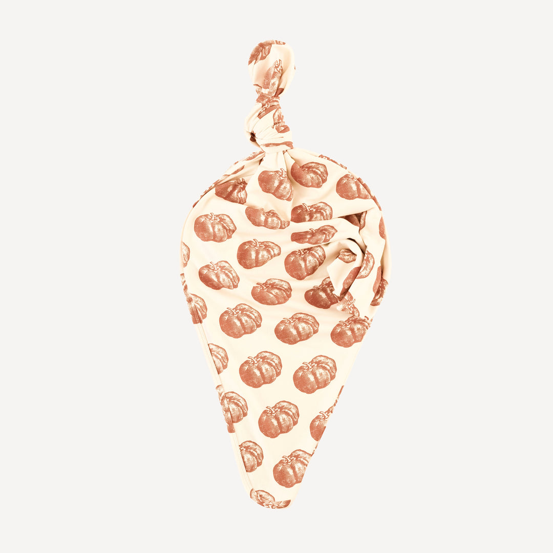 single layer blanket | harvest pumpkin | organic cotton interlock
