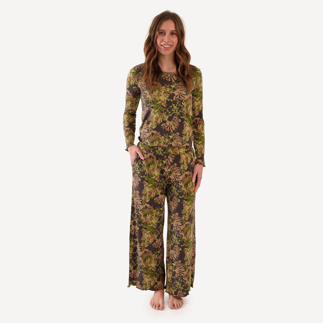 womens long sleeve jade set | honeysuckle | bamboo