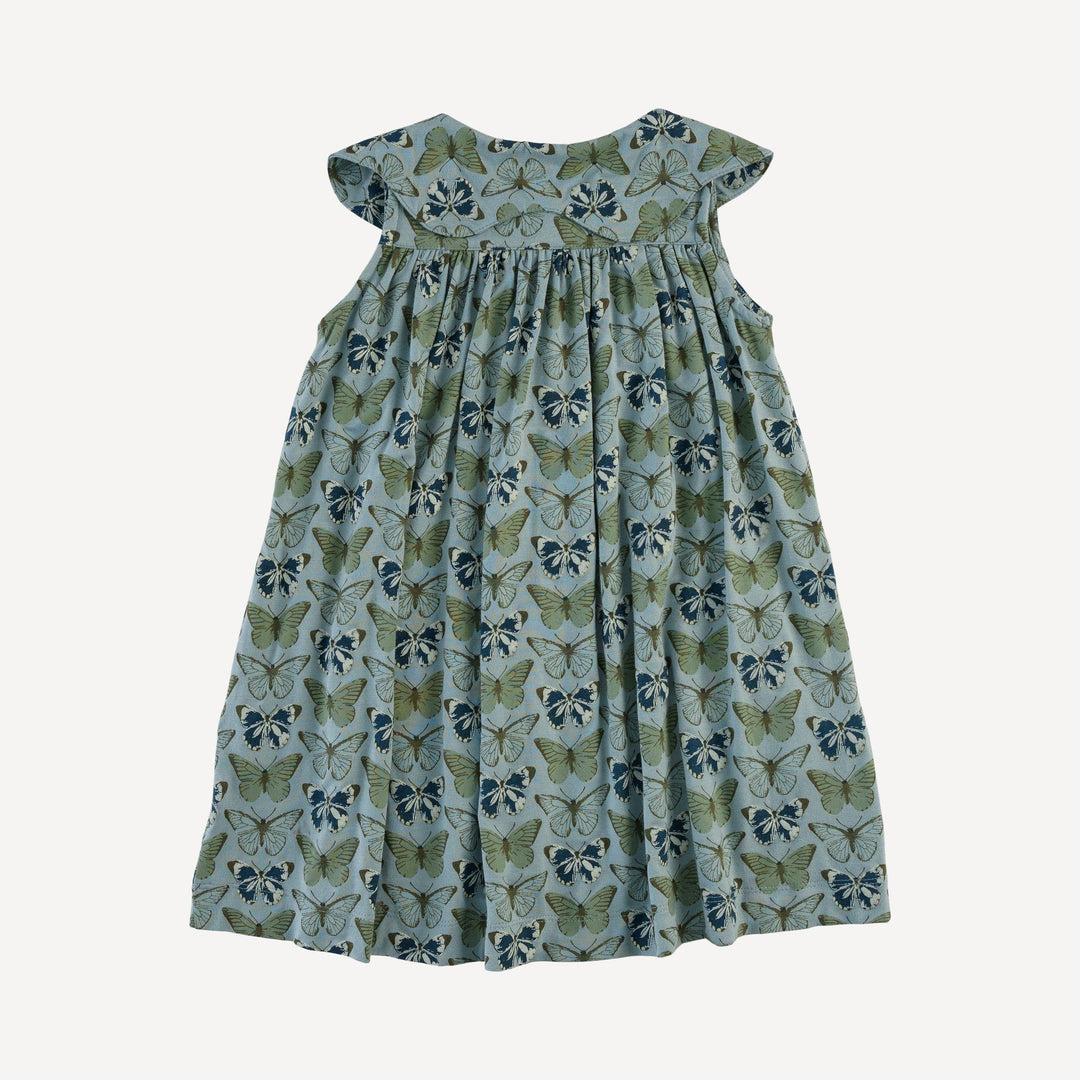 olive dress | blue butterfly | modal