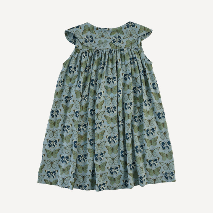 olive dress | blue butterfly | modal