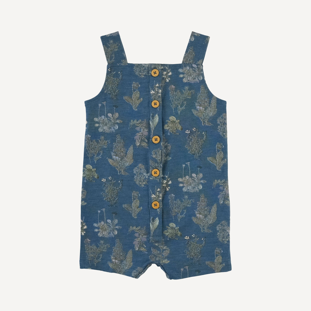 button overall shortie | blue litho | modal