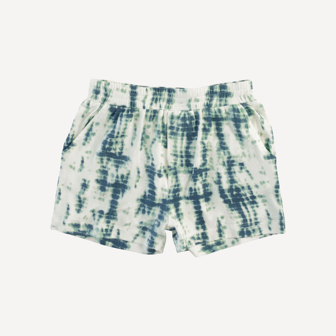 piped baseball jersey + relaxed short set | stone shibori | modal
