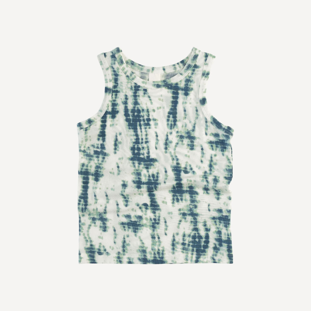 skinny tank + bike short set | stone shibori | modal