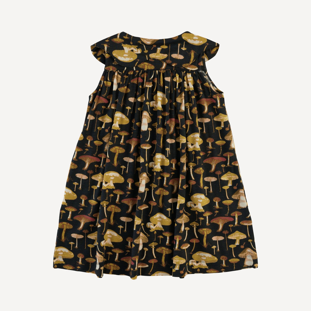 olive dress | black litho mushroom | modal