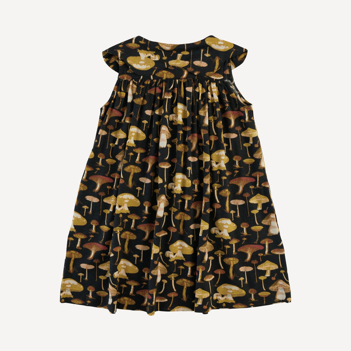 olive dress | black litho mushroom | modal