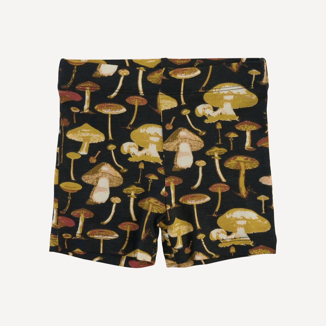 skinny tank + bike short set | black litho mushroom | modal
