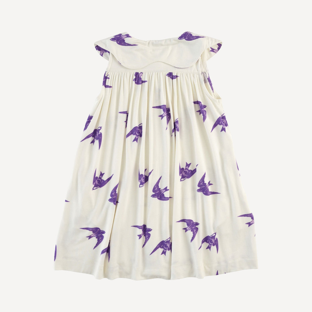olive dress | lavender sparrow | modal