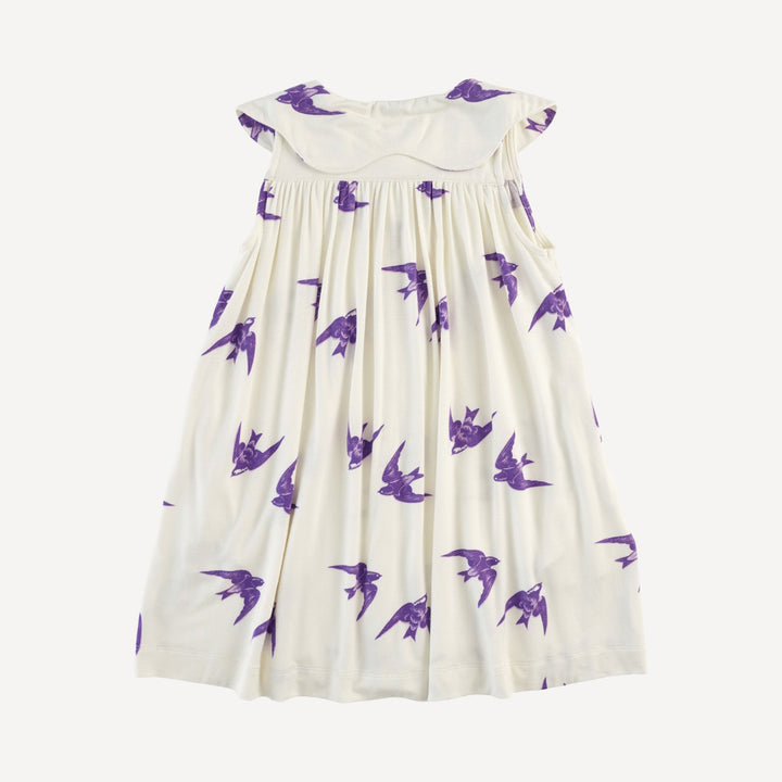 olive dress | lavender sparrow | modal