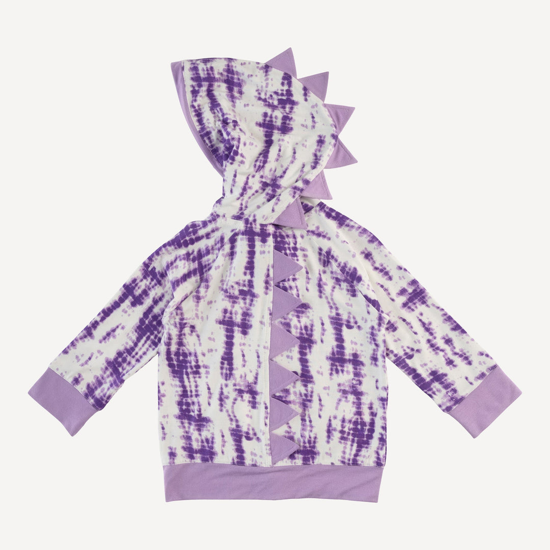 dino zip jacket | lavender shibori | modal