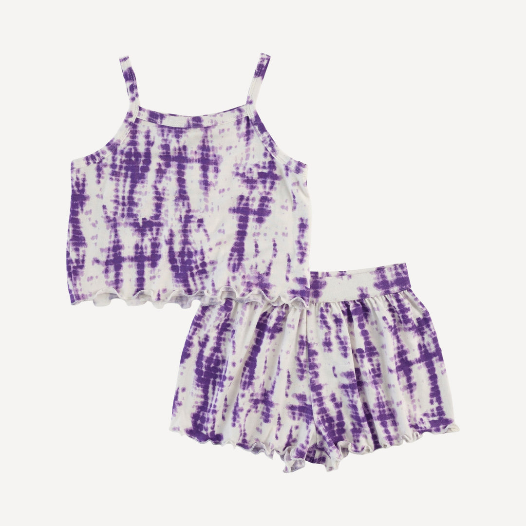 jade short set | lavender shibori | modal