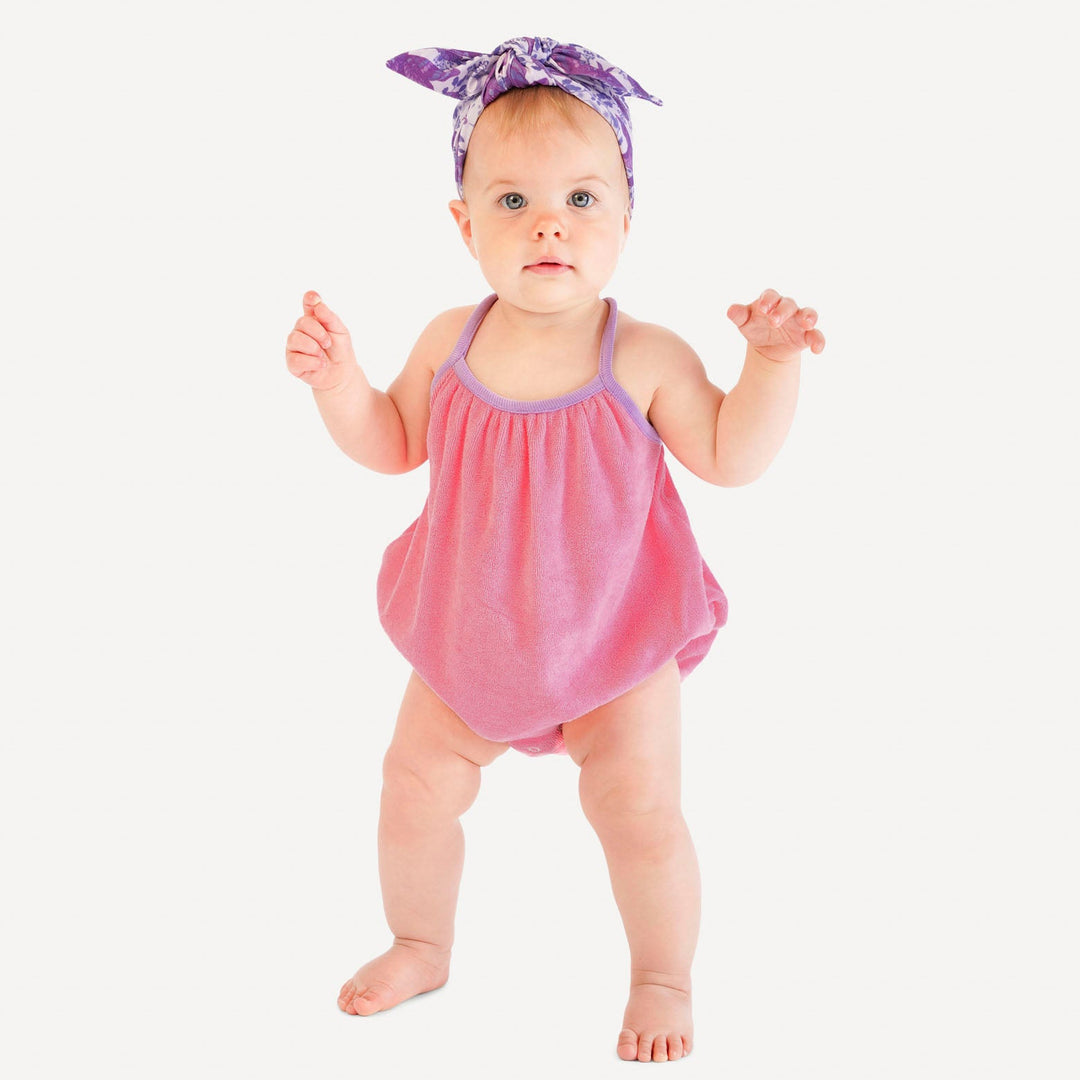 cross back bubble | tropical pink | organic cotton terry