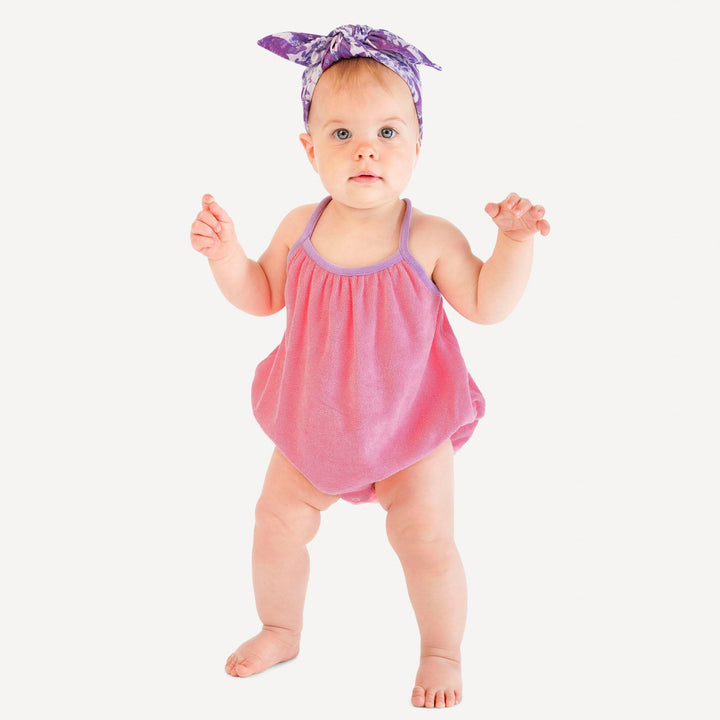 cross back bubble | tropical pink | organic cotton terry