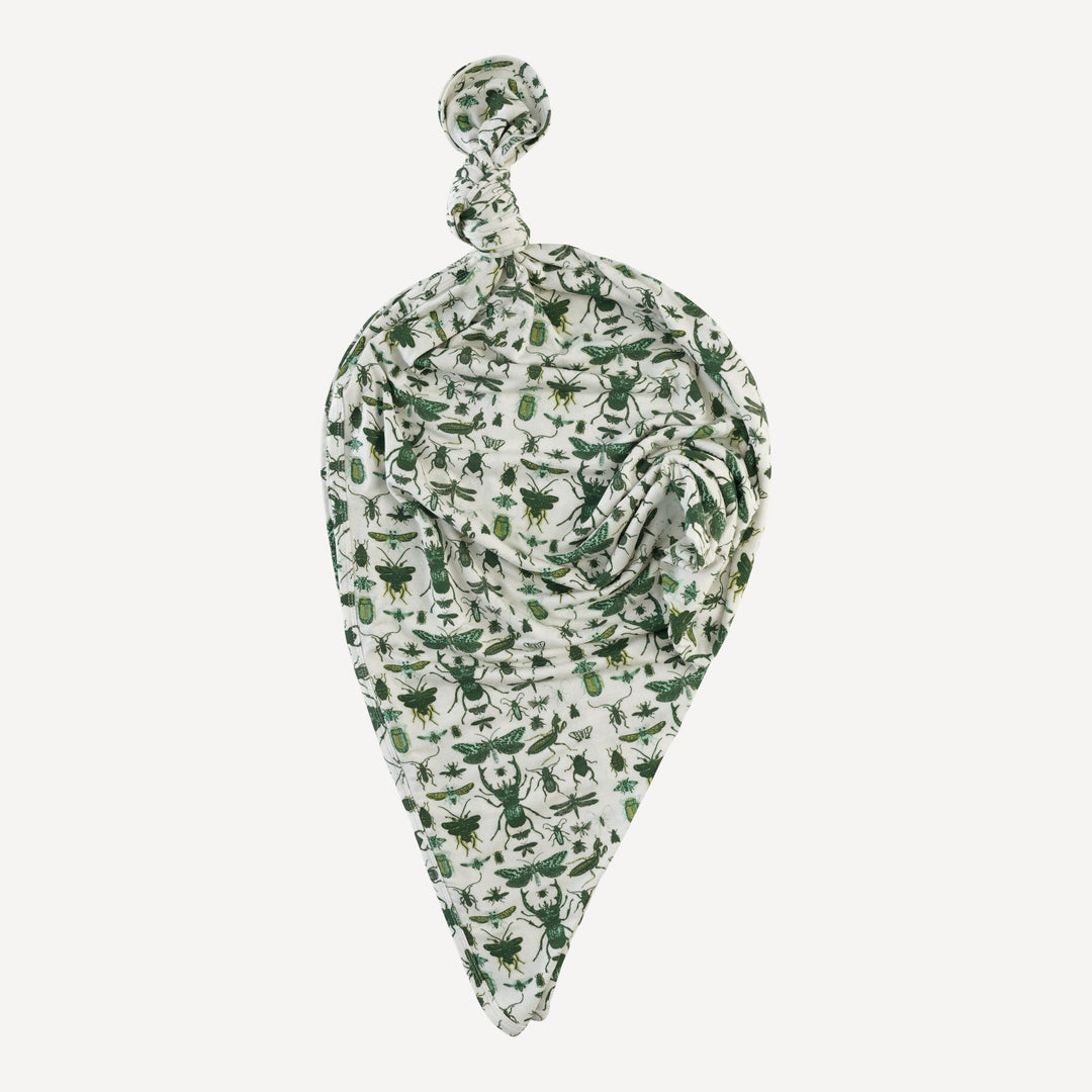 classic single layer blanket | green insects | modal
