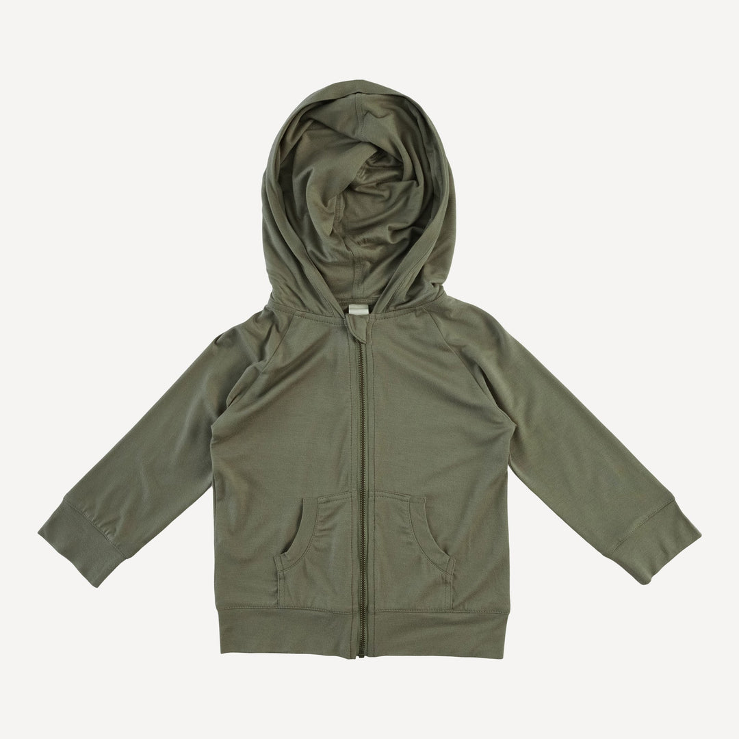 dino zip jacket | vetiver | modal