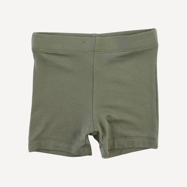 sleeveless button tab top + bike short set | green fern frond | modal