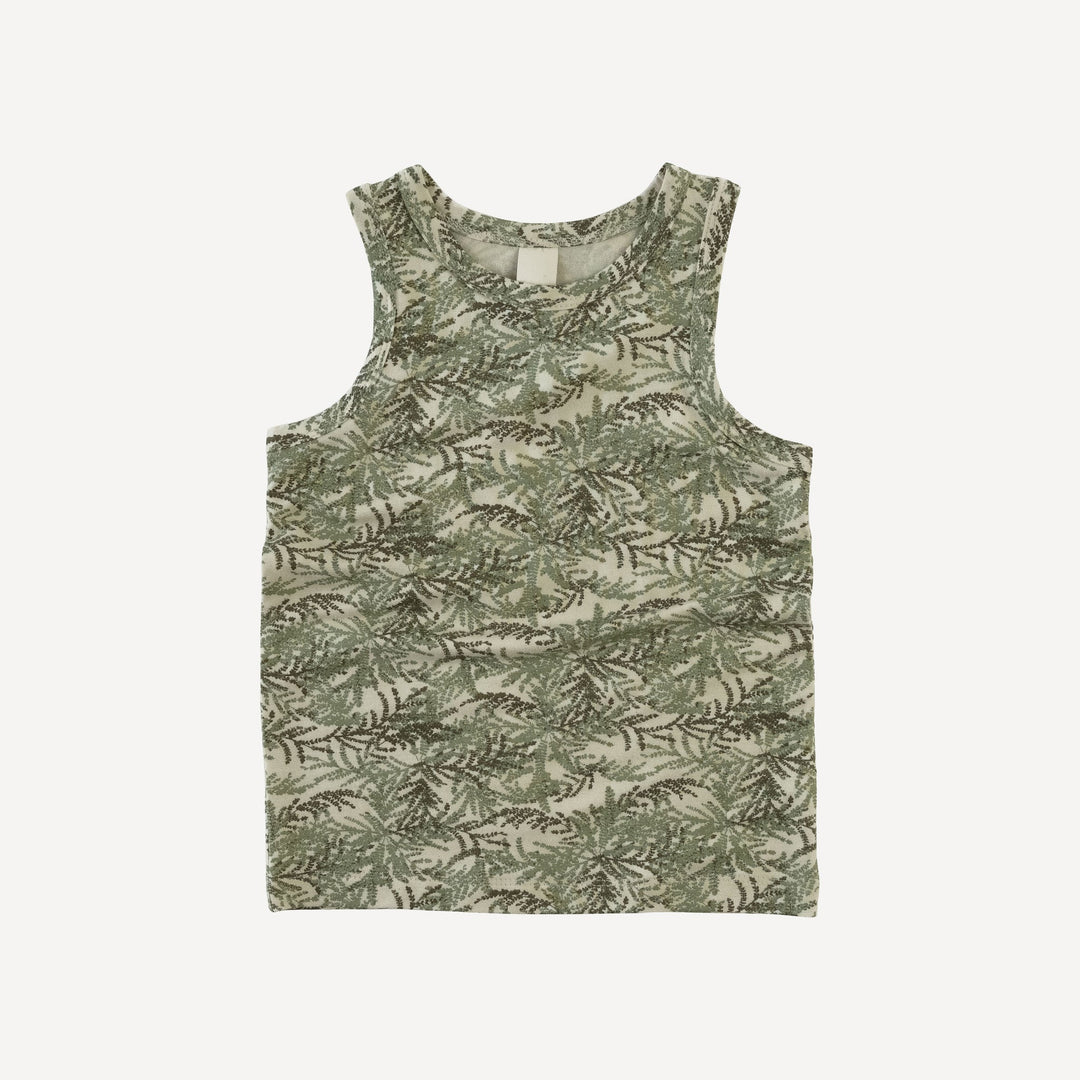 skinny tank + bike short set | woods fern | modal