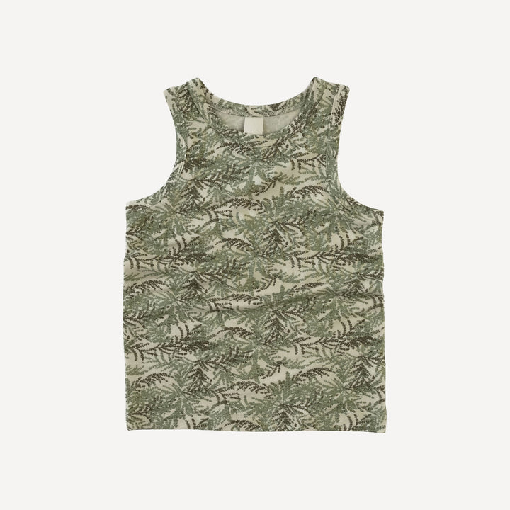 skinny tank + bike short set | woods fern | modal