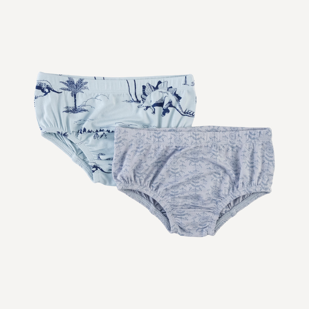 underwear set of 2 | cornflower folk wallpaper | bamboo