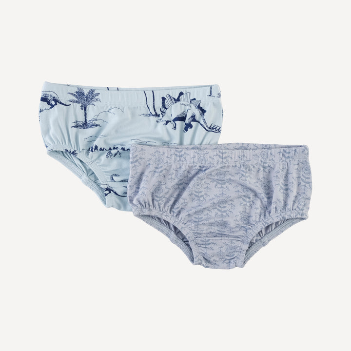 underwear set of 2 | cornflower folk wallpaper | bamboo