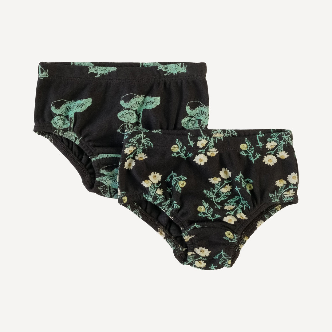 AS IS! underwear set of two | chamomile black | organic cotton interlock