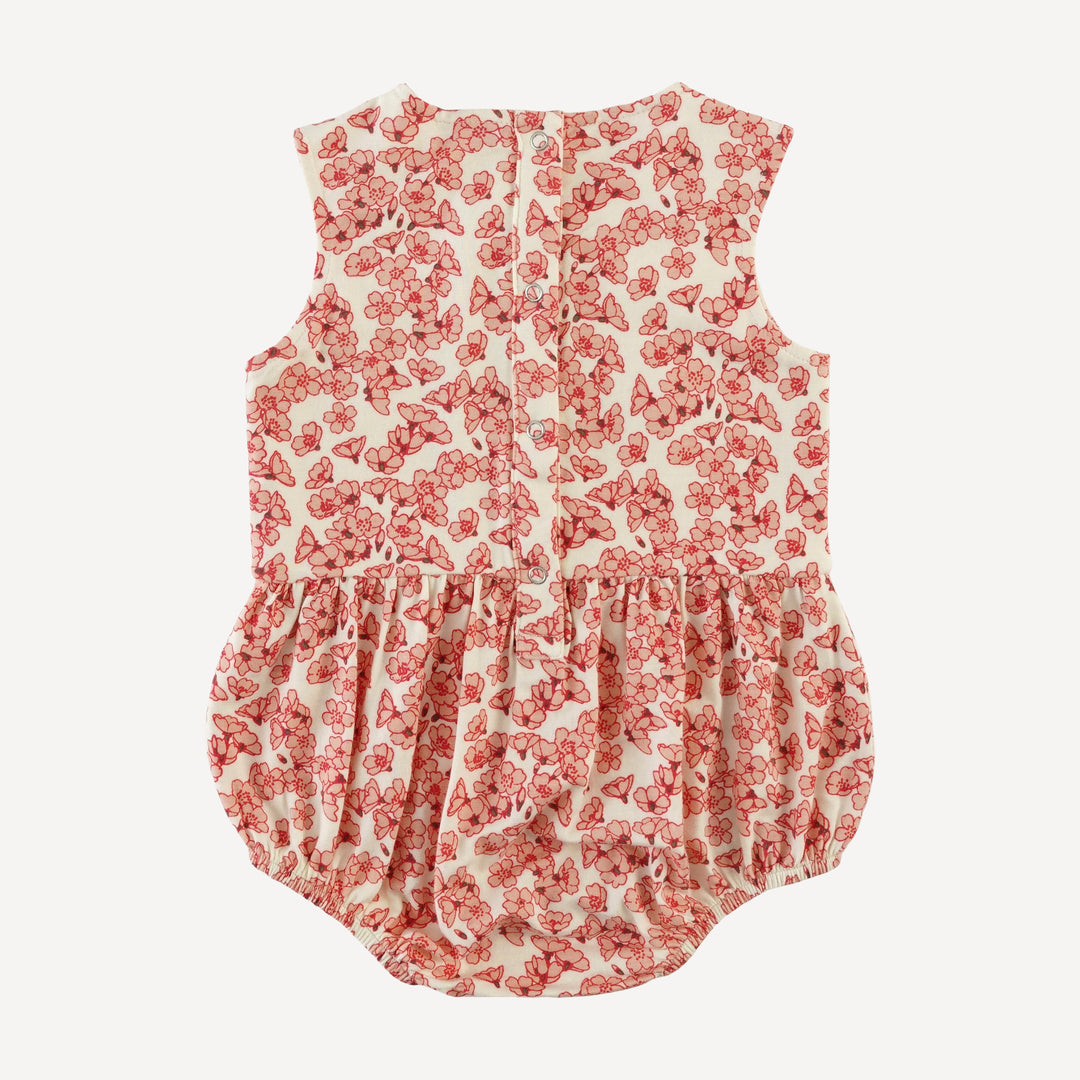 sleeveless button tab bubble | cherry blossom scatter | bamboo