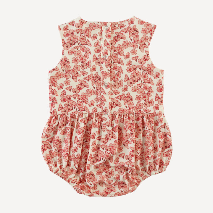 sleeveless button tab bubble | cherry blossom scatter | bamboo