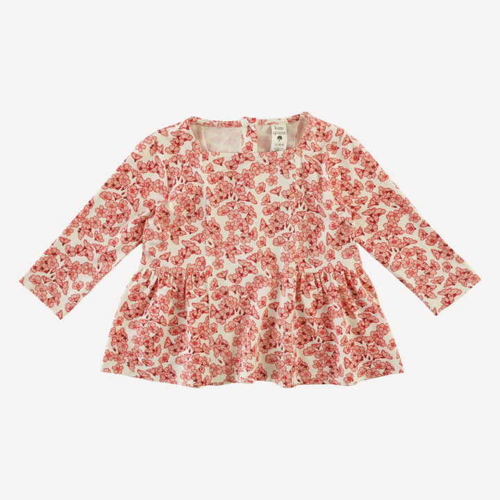 long sleeve ballerina top | cherry blossom scatter | bamboo