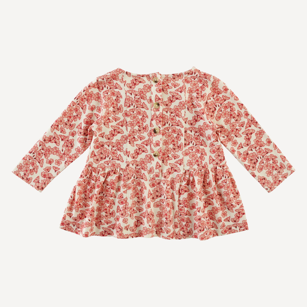 long sleeve ballerina top | cherry blossom scatter | bamboo