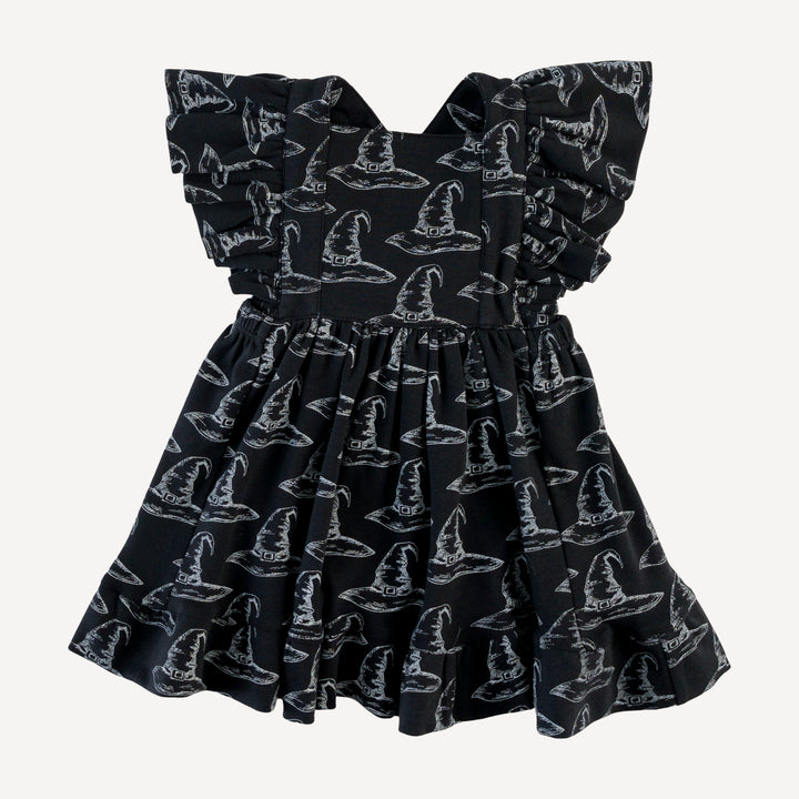ruffle strap dress | witch hat | organic cotton interlock