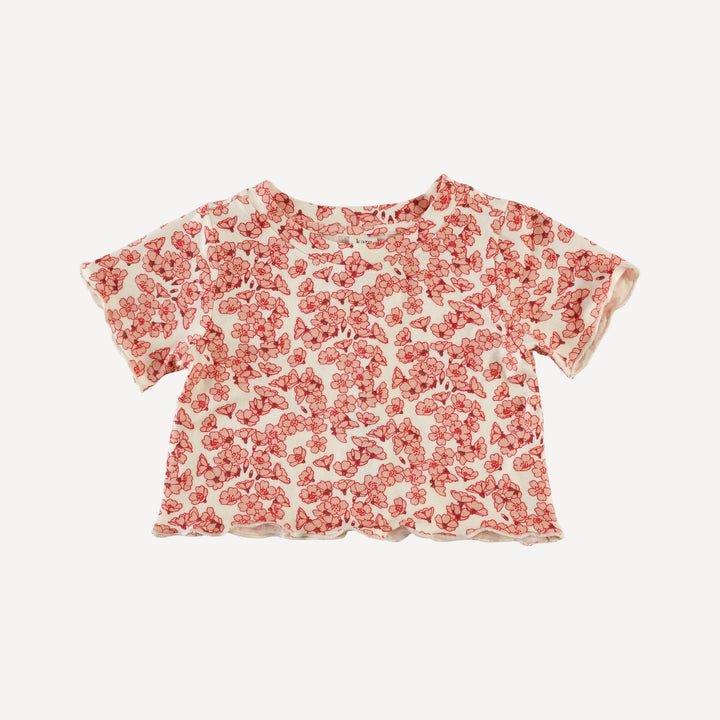 short sleeve jade set | cherry blossom scatter | bamboo