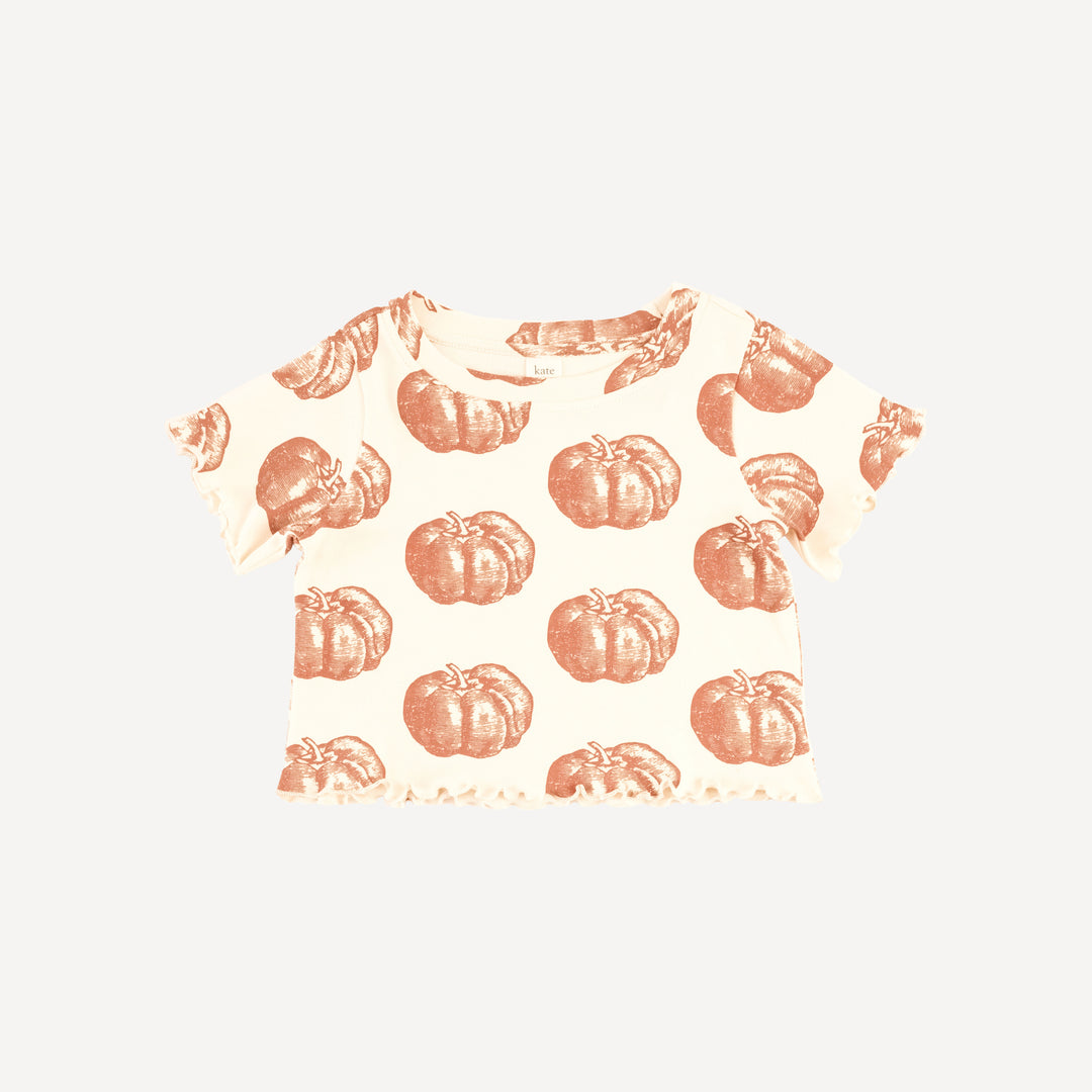 short sleeve jade set | harvest pumpkin | organic cotton interlock