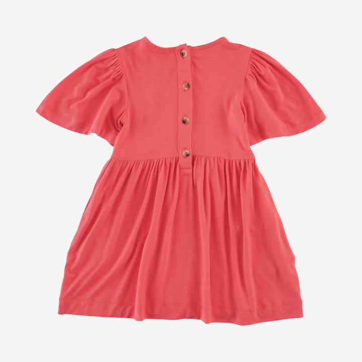 bell sleeve dress | tropical pink | bamboo