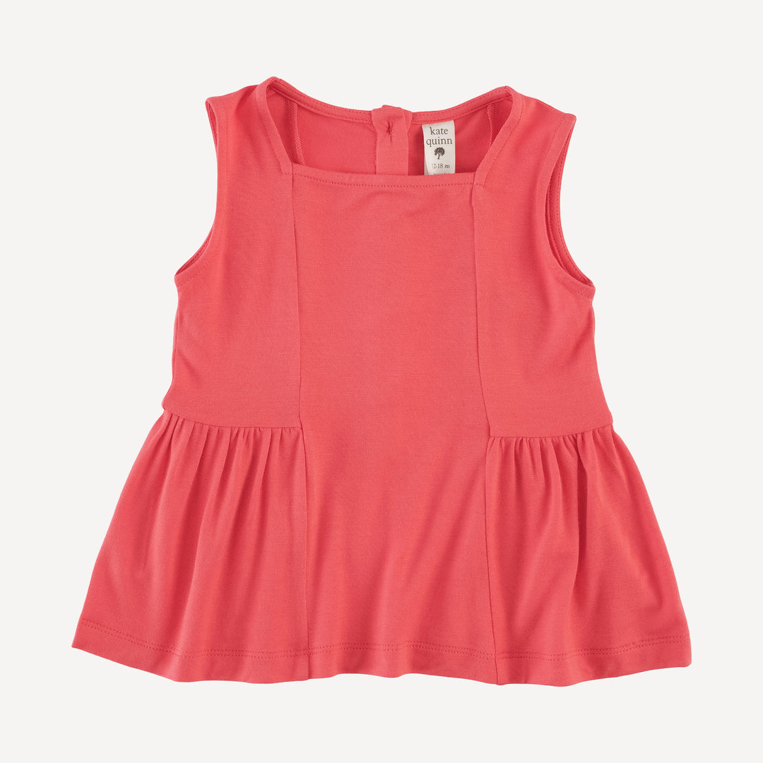 sleeveless ballerina top | tropical pink | bamboo