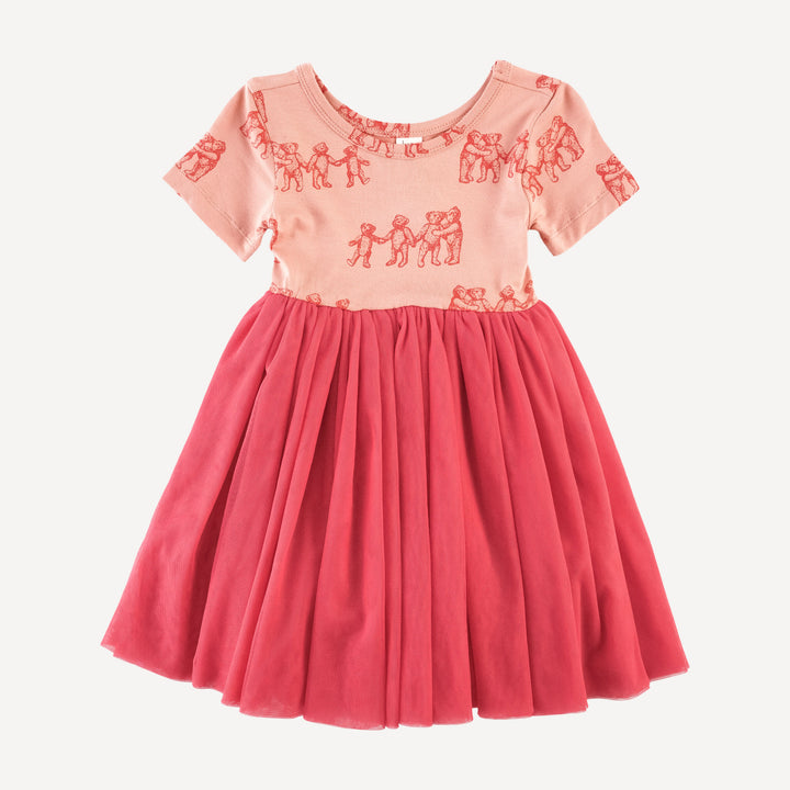 short sleeve ballerina tulle dress | Teddy bears | bamboo