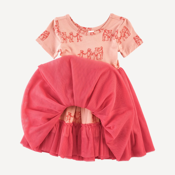short sleeve ballerina tulle dress | Teddy bears | bamboo