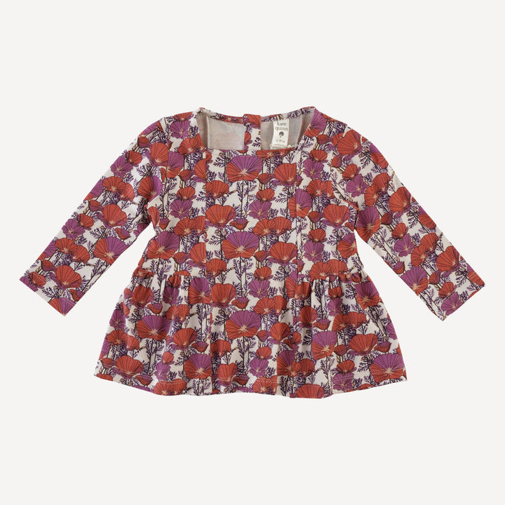 long sleeve ballerina top | poppies | bamboo