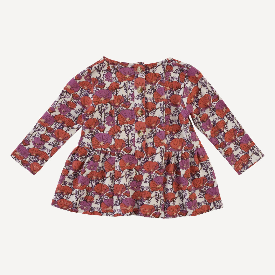 long sleeve ballerina top | poppies | bamboo