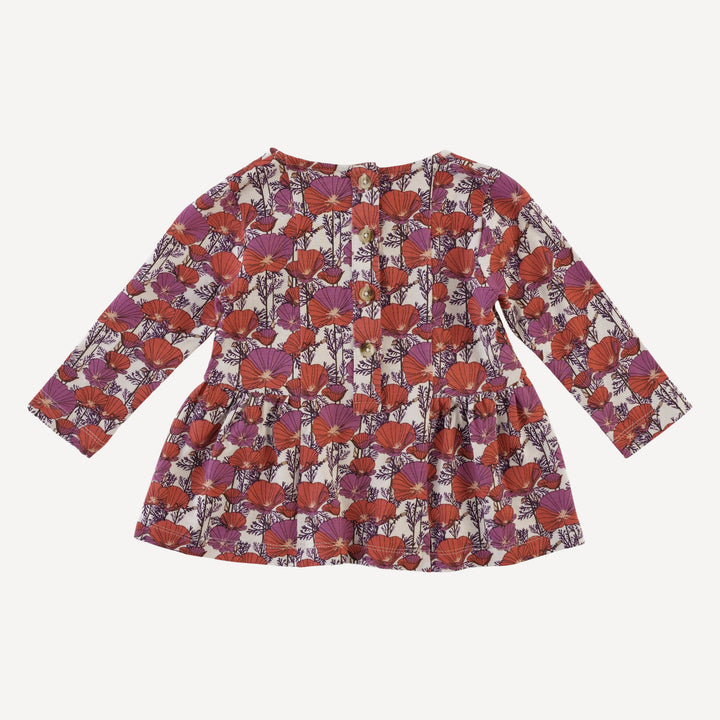 long sleeve ballerina top | poppies | bamboo
