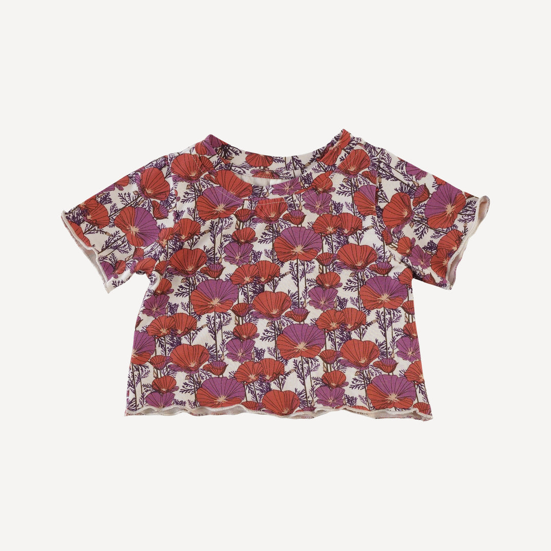 short sleeve jade set | poppies | bamboo