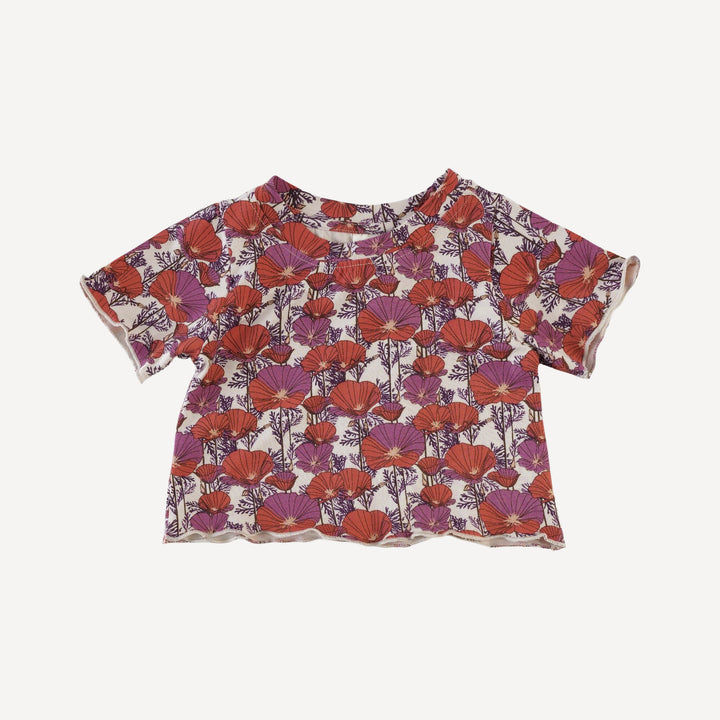 short sleeve jade set | poppies | bamboo