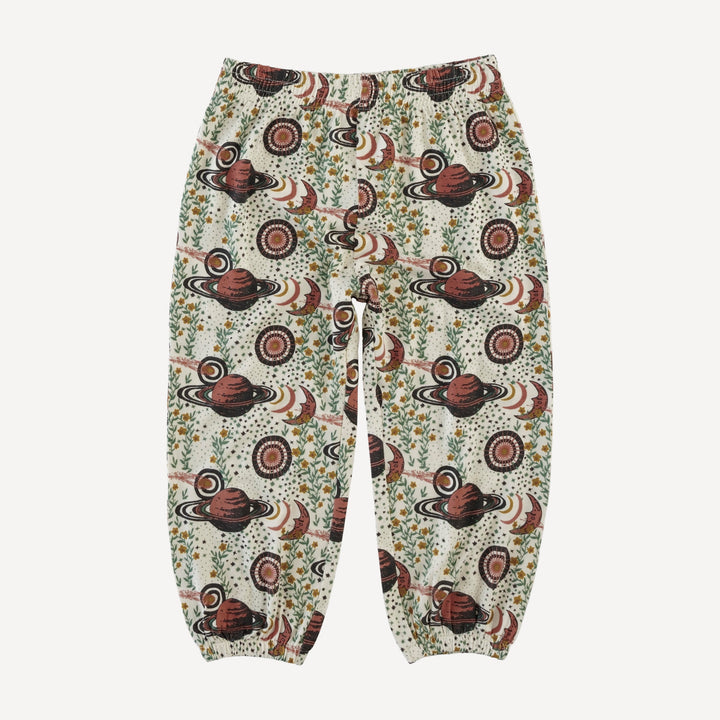 short sleeve relaxed jogger set | mystical planets | bamboo