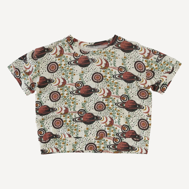 short sleeve relaxed jogger set | mystical planets | bamboo