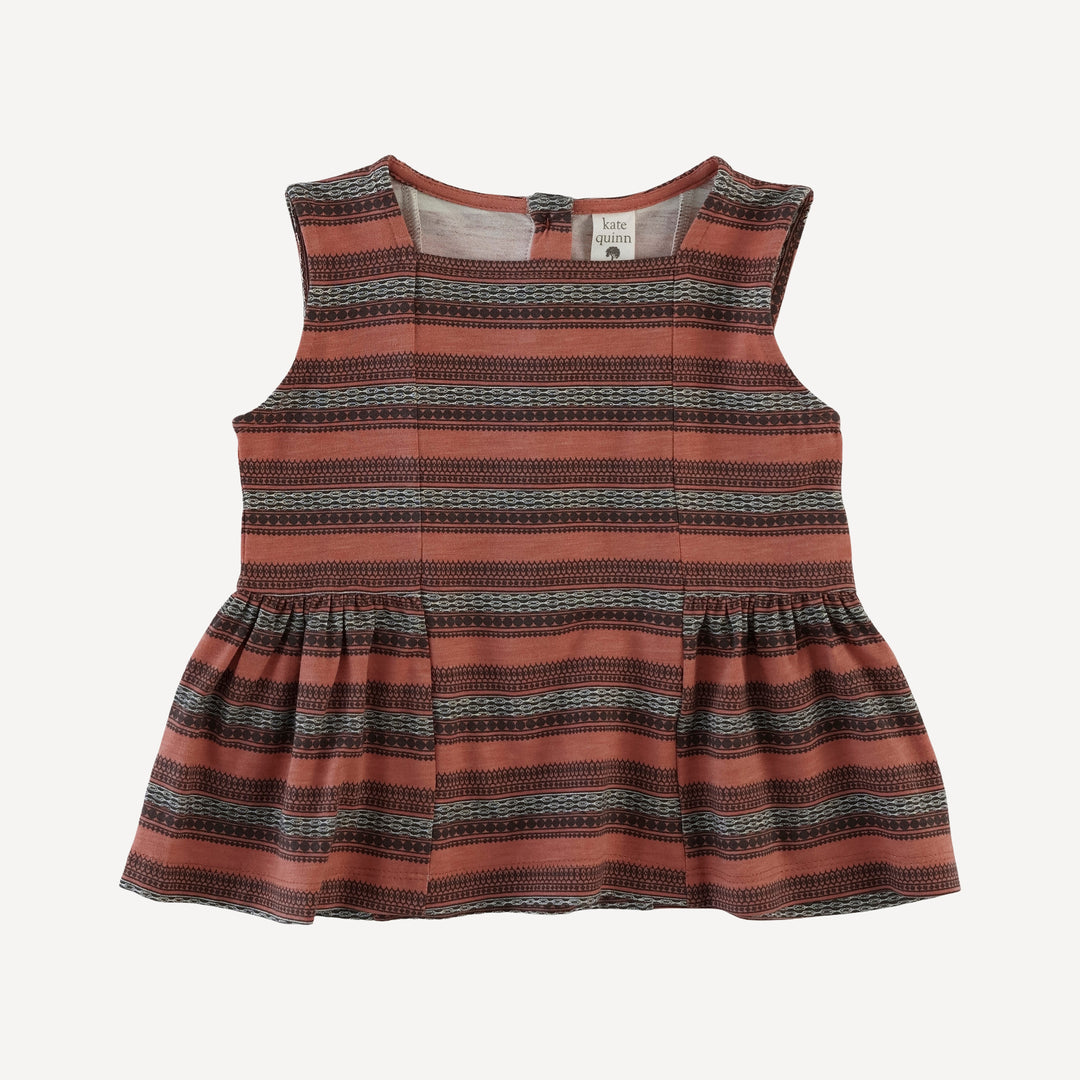 sleeveless ballerina top | kampala stripe | bamboo