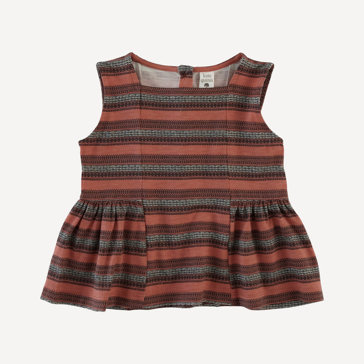 sleeveless ballerina top | kampala stripe | bamboo