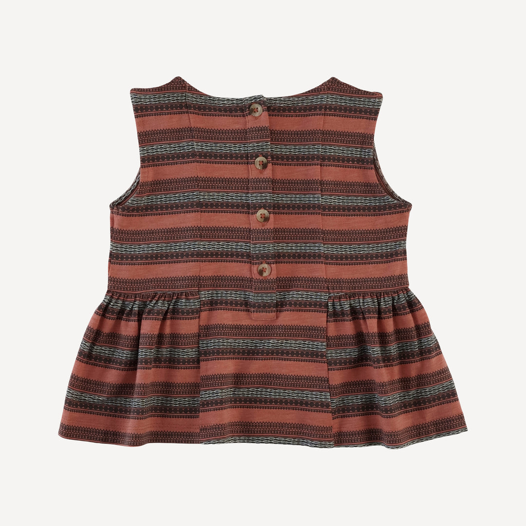 sleeveless ballerina top | kampala stripe | bamboo