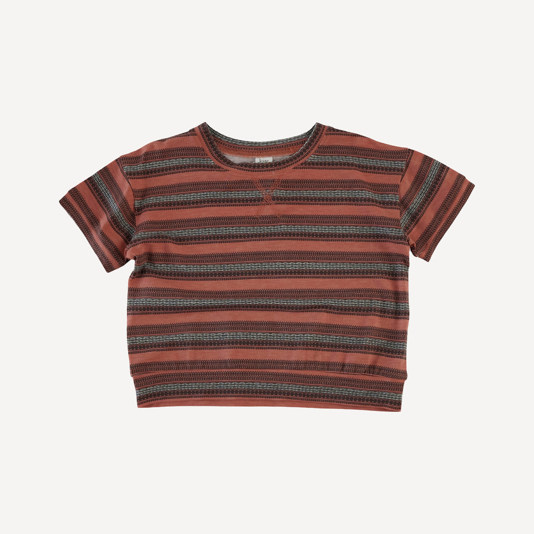short sleeve relaxed jogger set | kampala stripe | bamboo