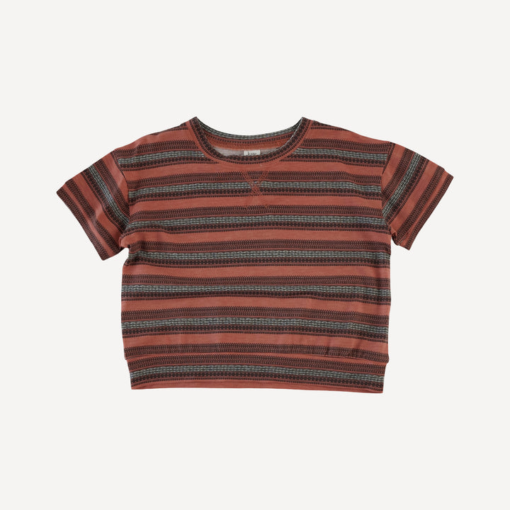 short sleeve relaxed jogger set | kampala stripe | bamboo