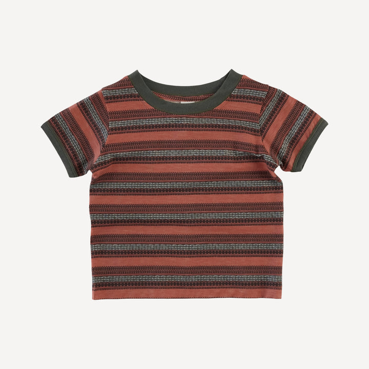 short sleeve ringer tee | kampala stripe | bamboo