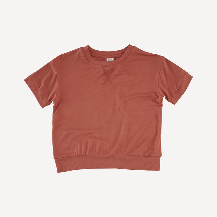 short sleeve relaxed jogger set | aragon | bamboo